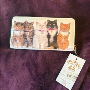 Cat Print Wallet - Multicolor